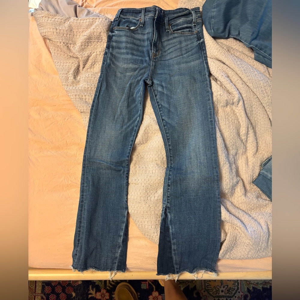 Abercrombie & Fitch Dark Blue Wide Leg Jeans